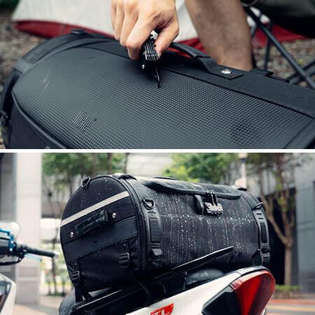 constructed using strong tear-resistant and wear-resistant materials, completely waterproof motorcycle tail bag.